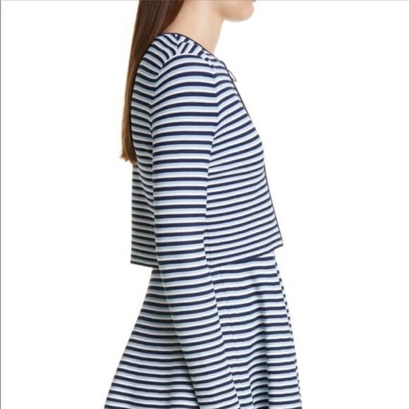 Akris Punto Stripe Crop Cardigan sz 10 - Picture 4 of 15